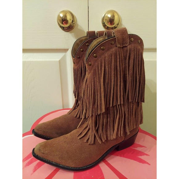 Smoky Mountain Men's Brown Suede Cowboy Boots. 6.5 D.Condition Is Very Good. - Picture 1 of 7